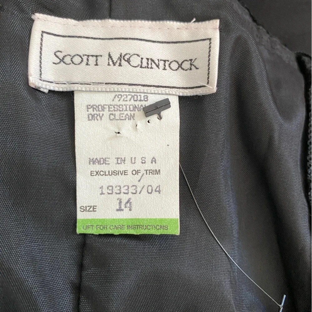 ❌SOLD❌OOAK VTG 80’S SCOTT MCCLINTOCK BLACK VELVET BLUE PROM EVENING GOWN RARE - Picture 9 of 11